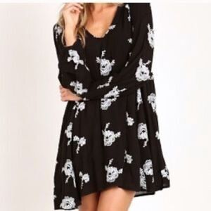 Altar'd State Floral Embroidered Bell Sleeves Dress